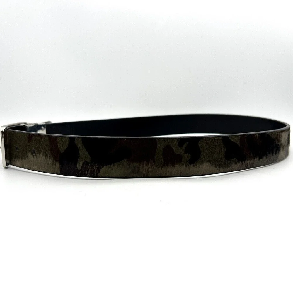 Robert Graham Leather Belt Men's Sz 34 McQueen Reversible Camo Calf Hair READ!
